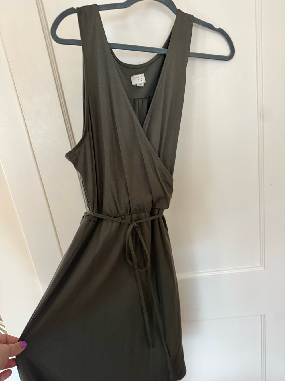 a new day Olive Wrap-Style Sleeveless Midi Dress - Picture 3 of 4